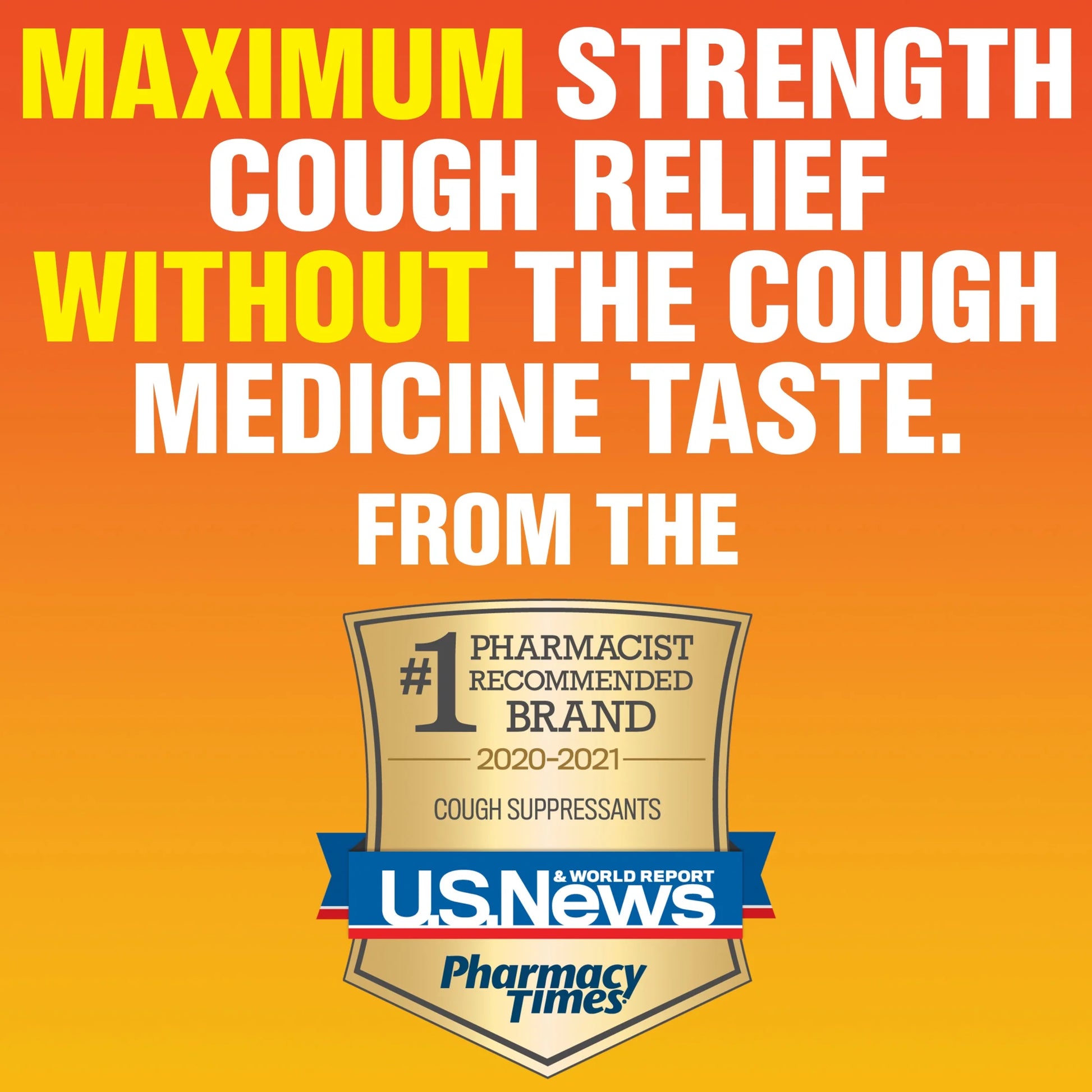 Maximum Strength  Cough Suppressant, Fast Release Caplets, Lasts up to 8 Hour Day or Night, 20 Count.